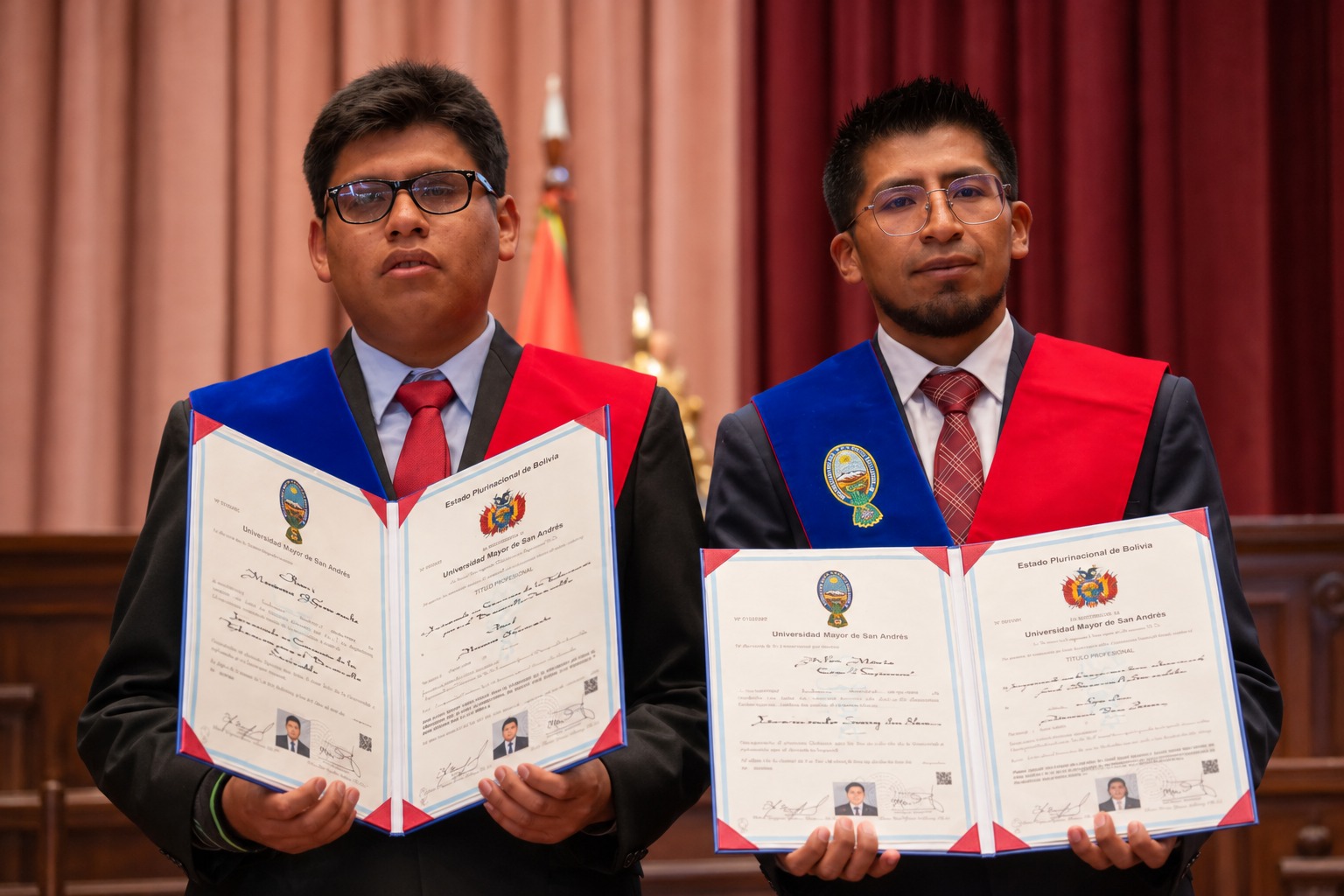 Jhoel y Alex vencieron barreras de la discapacidad, se titularon en la UMSA y hoy van por más